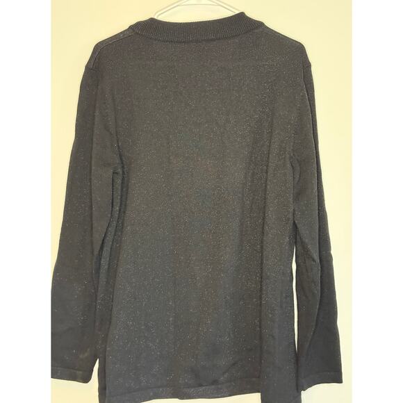 Vintage Berek Christmas Tree Zip-Up Cardigan Sweater Women's XL - Picture 3 of 3